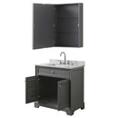 Tamara 30 Inch Single Bathroom Vanity in Dark Gray - 26