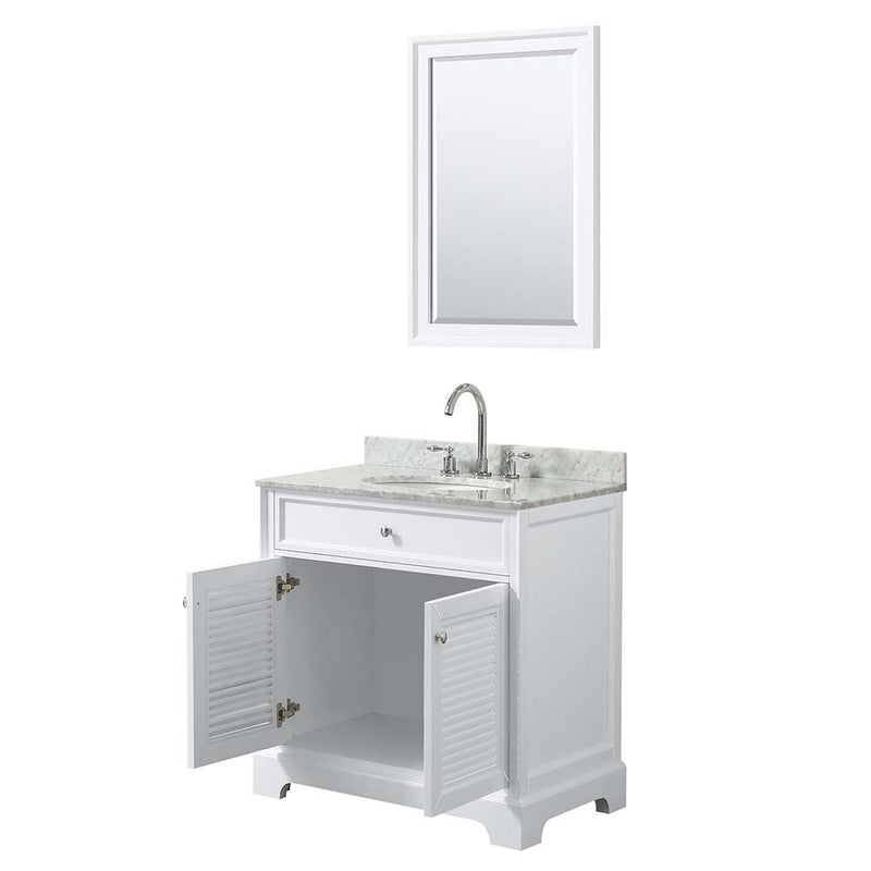 Tamara 30 Inch Single Bathroom Vanity in White - 10