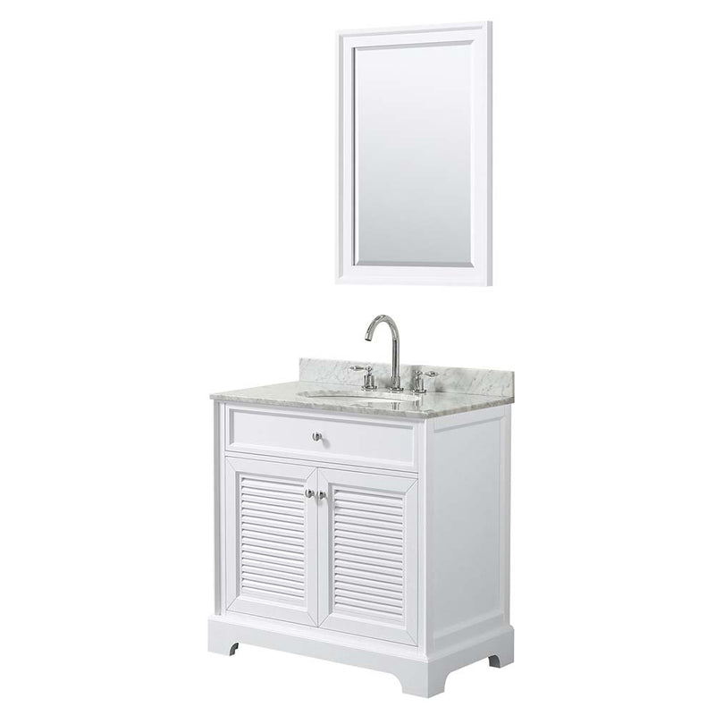 Tamara 30 Inch Single Bathroom Vanity in White - 9