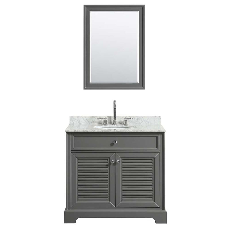 Tamara 36 Inch Single Bathroom Vanity in Dark Gray - 11