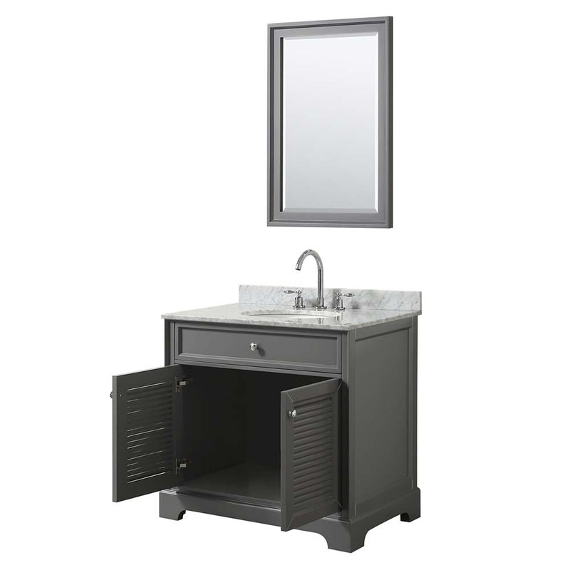 Tamara 36 Inch Single Bathroom Vanity in Dark Gray - 10