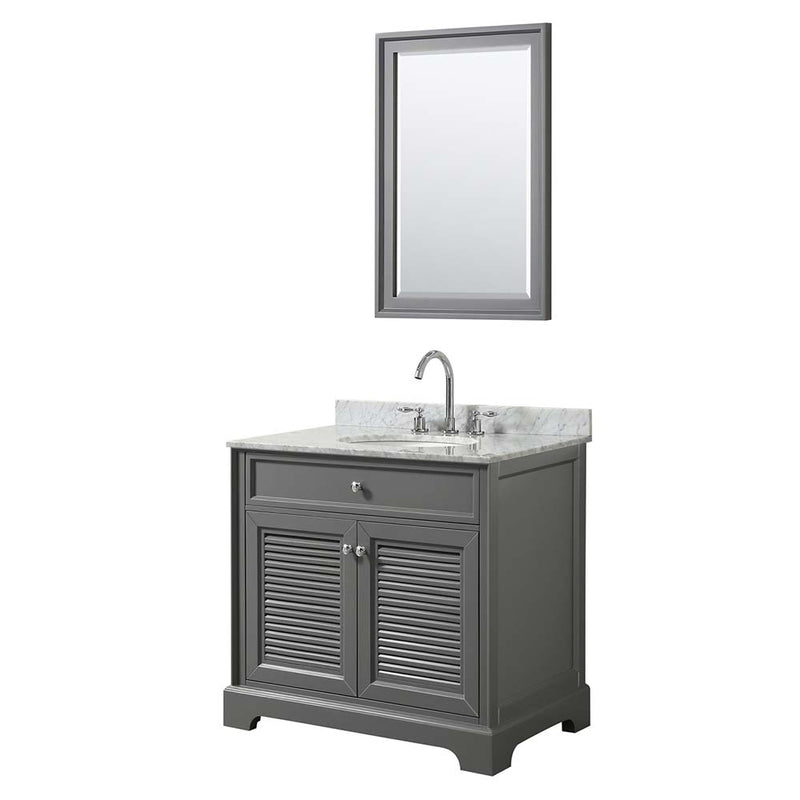 Tamara 36 Inch Single Bathroom Vanity in Dark Gray - 9