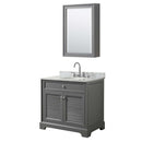 Tamara 36 Inch Single Bathroom Vanity in Dark Gray - 13