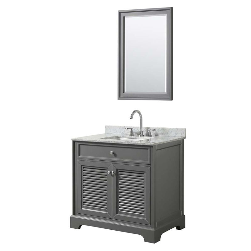 Tamara 36 Inch Single Bathroom Vanity in Dark Gray - 21