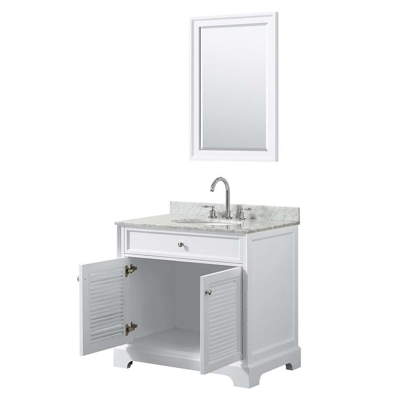 Tamara 36 Inch Single Bathroom Vanity in White - 10