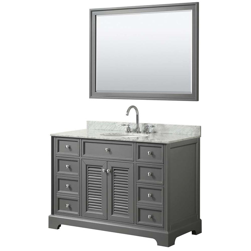 Tamara 48 Inch Single Bathroom Vanity in Dark Gray - 9
