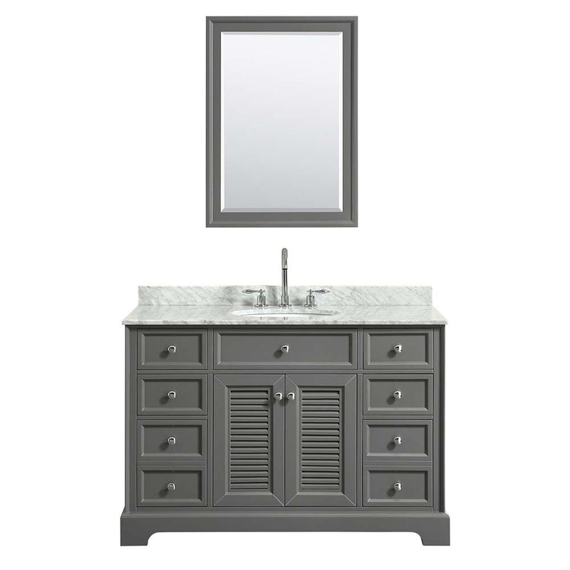 Tamara 48 Inch Single Bathroom Vanity in Dark Gray - 15