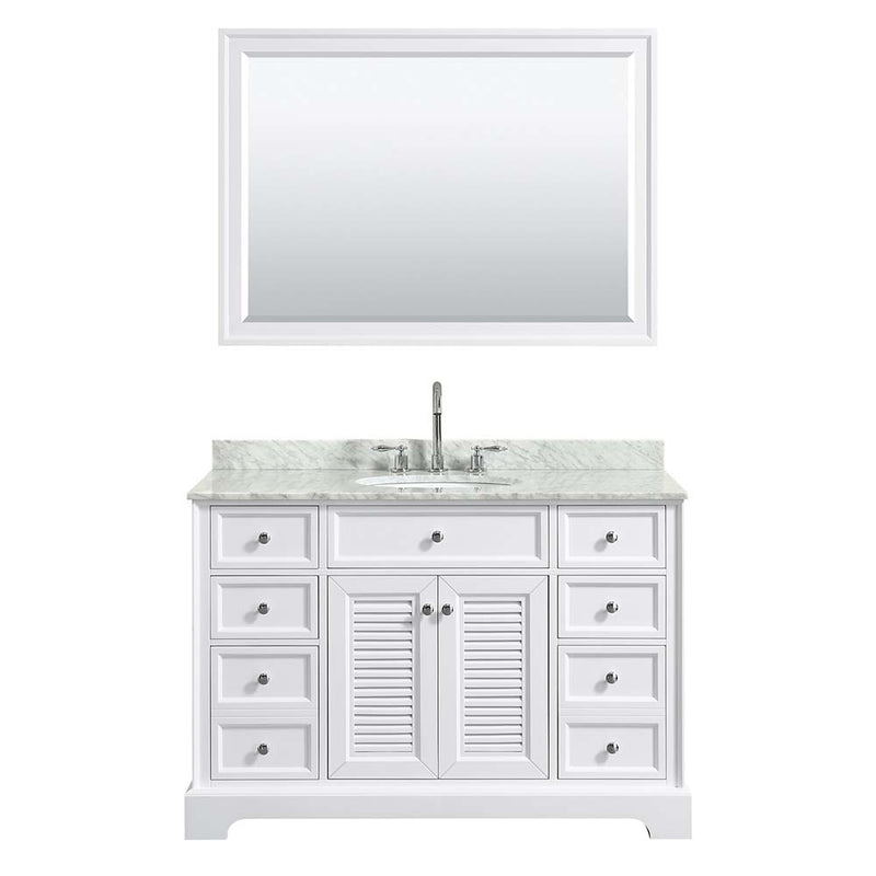 Tamara 48 Inch Single Bathroom Vanity in White - 11