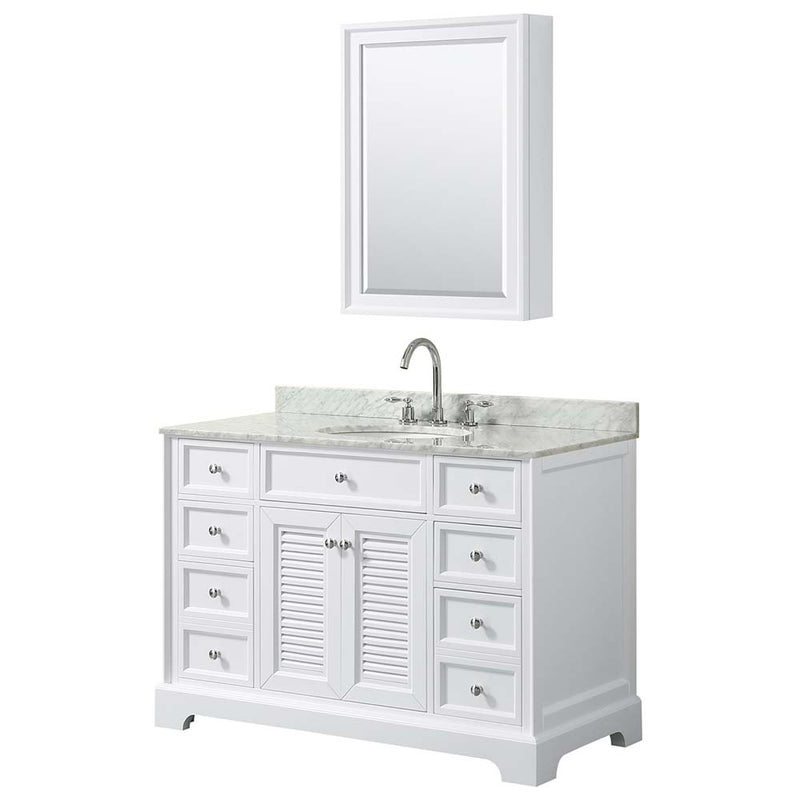 Tamara 48 Inch Single Bathroom Vanity in White - 13