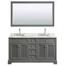 Tamara 60 Inch Double Bathroom Vanity in Dark Gray - 17