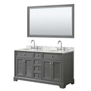 Tamara 60 Inch Double Bathroom Vanity in Dark Gray - 15