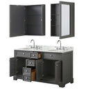 Tamara 60 Inch Double Bathroom Vanity in Dark Gray - 20