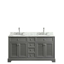 Tamara 60 Inch Double Bathroom Vanity in Dark Gray - 10