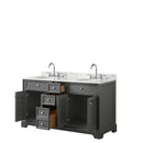 Tamara 60 Inch Double Bathroom Vanity in Dark Gray - 9