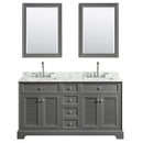 Tamara 60 Inch Double Bathroom Vanity in Dark Gray - 37