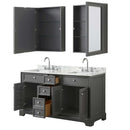 Tamara 60 Inch Double Bathroom Vanity in Dark Gray - 36