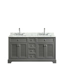 Tamara 60 Inch Double Bathroom Vanity in Dark Gray - 26
