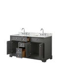 Tamara 60 Inch Double Bathroom Vanity in Dark Gray - 25