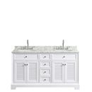 Tamara 60 Inch Double Bathroom Vanity in White - 10