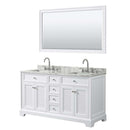 Tamara 60 Inch Double Bathroom Vanity in White - 31