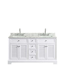 Tamara 60 Inch Double Bathroom Vanity in White - 26