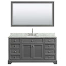 Tamara 60 Inch Single Bathroom Vanity in Dark Gray - 9