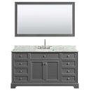 Tamara 60 Inch Single Bathroom Vanity in Dark Gray - 16