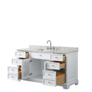 Tamara 60 Inch Single Bathroom Vanity in White - 12