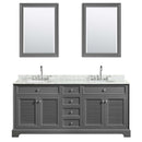 Tamara 72 Inch Double Bathroom Vanity in Dark Gray - 21