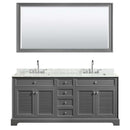 Tamara 72 Inch Double Bathroom Vanity in Dark Gray - 33