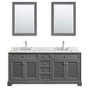 Tamara 72 Inch Double Bathroom Vanity in Dark Gray - 37