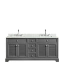 Tamara 72 Inch Double Bathroom Vanity in Dark Gray - 26