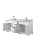 Tamara 72 Inch Double Bathroom Vanity in White - 9