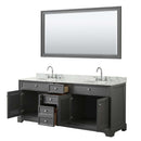 Tamara 80 Inch Double Bathroom Vanity in Dark Gray - 16