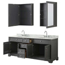 Tamara 80 Inch Double Bathroom Vanity in Dark Gray - 20