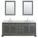 Tamara 80 Inch Double Bathroom Vanity in Dark Gray - 29