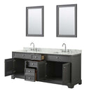 Tamara 80 Inch Double Bathroom Vanity in Dark Gray - 28