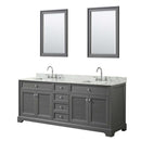 Tamara 80 Inch Double Bathroom Vanity in Dark Gray - 27