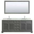 Tamara 80 Inch Double Bathroom Vanity in Dark Gray - 33