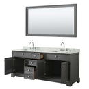Tamara 80 Inch Double Bathroom Vanity in Dark Gray - 32