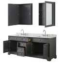 Tamara 80 Inch Double Bathroom Vanity in Dark Gray - 36
