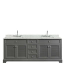 Tamara 80 Inch Double Bathroom Vanity in Dark Gray - 26
