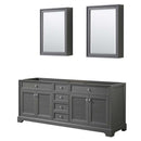Tamara 80 Inch Double Bathroom Vanity in Dark Gray - 6