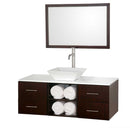 Abba 48 Inch Single Bathroom Vanity in Espresso - 2