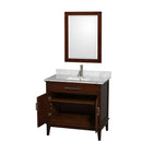 Hatton 36 Inch Single Bathroom Vanity in Dark Chestnut - 25