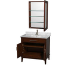 Hatton 36 Inch Single Bathroom Vanity in Dark Chestnut - 27