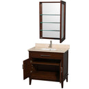 Hatton 36 Inch Single Bathroom Vanity in Dark Chestnut - 15