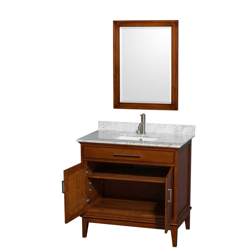 Hatton 36 Inch Single Bathroom Vanity in Light Chestnut - 25