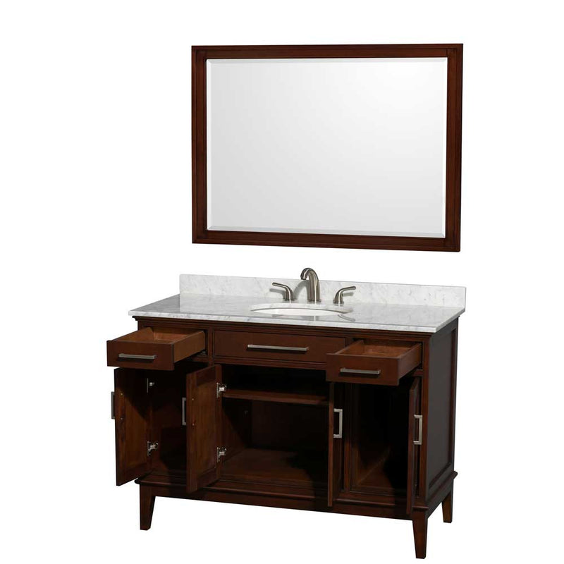 Hatton 48 Inch Single Bathroom Vanity in Dark Chestnut - 26