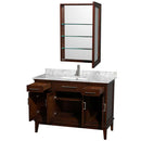 Hatton 48 Inch Single Bathroom Vanity in Dark Chestnut - 36